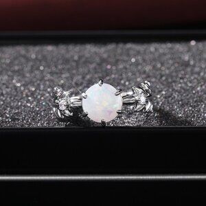 🔥Dainty Opal CZ Silver Plated Beautiful Fashion Trendy Ring forUNVN12033
